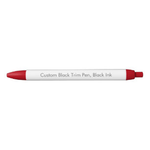 Custom Black Trim Pen, Black Ink Pen