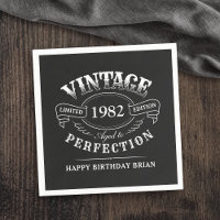 Custom Black Vintage Aged To Perfection birthday