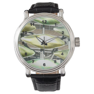 Custom Black Vintage Leather men's watch