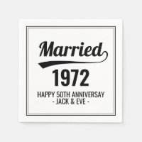 Custom Black & White Golden 50th Anniversary Year