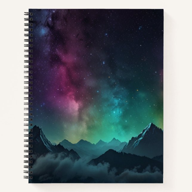 Custom Black & White Monogram Sketchbook Notebook (Front)