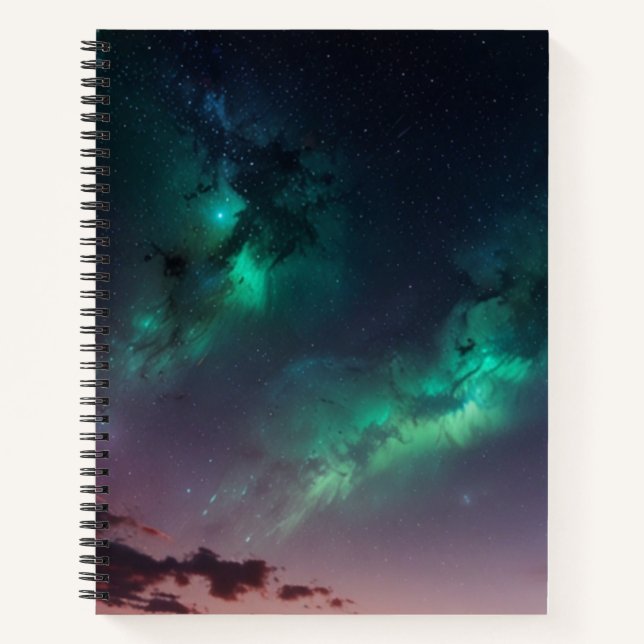 Custom Black & White Monogram Sketchbook Notebook (Front)