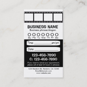 Custom black white photo appointment cards
