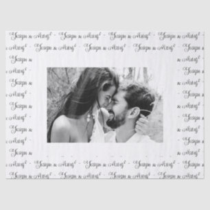 Custom Black & White Photo Wedding Tissue Paper