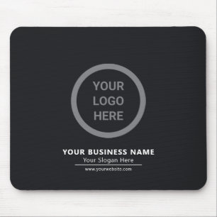 Custom Black & White Professional Business Logo Mouse Pad