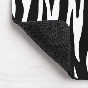 Custom Black White Zebra Mouse Pad