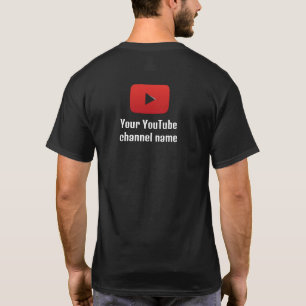 Custom Black YouTube Channel Logo T-Shirt – Person