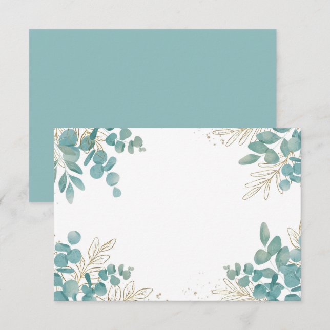 Custom Blank Eucalyptus Leaves Invitation (Front/Back)