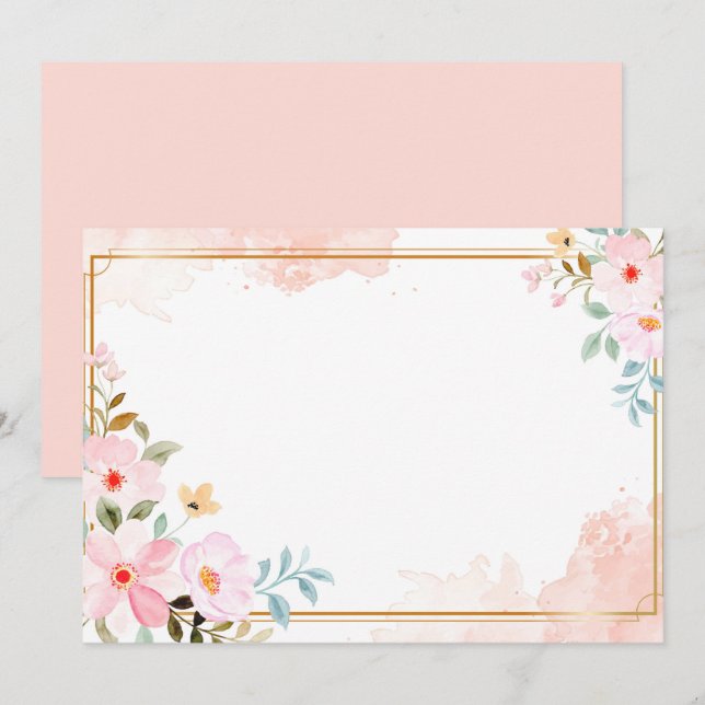 Custom Blank Floral Save The Date (Front/Back)