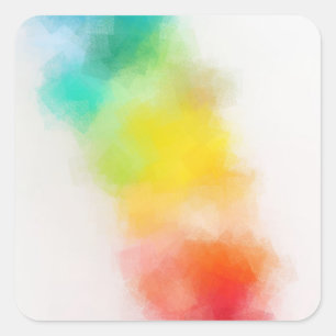 Custom Blank Modern Template Colourful Abstract Ar Square Sticker