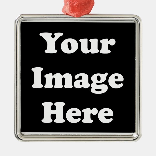 Custom Blank Square Christmas Tree Ornament (Front)