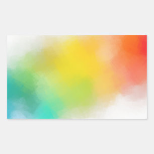 Custom Blank Template Colourful Abstract Trendy Rectangular Sticker