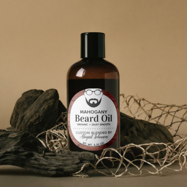 Custom Blended Men's Wood Scent Beard Oil Labels (Creator Uploaded)