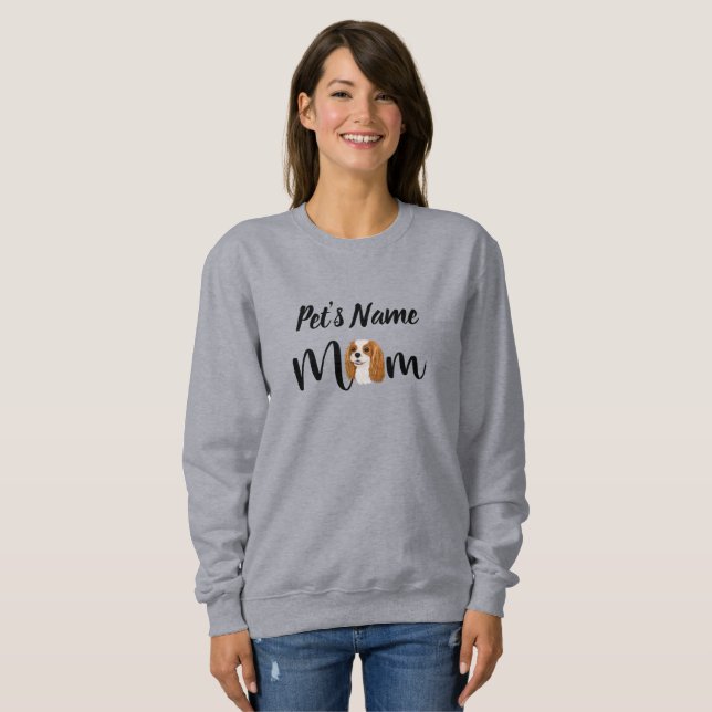 Custom Blenheim Cavalier King Charles Spaniel Gift Sweatshirt (Front Full)