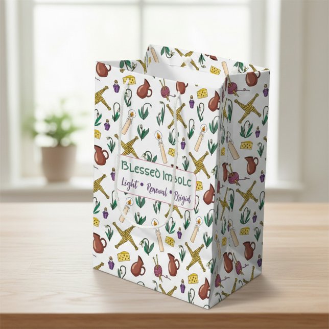 Custom Blessed Imbolc Light Renewal Brigid  Medium Gift Bag (Creator Uploaded)