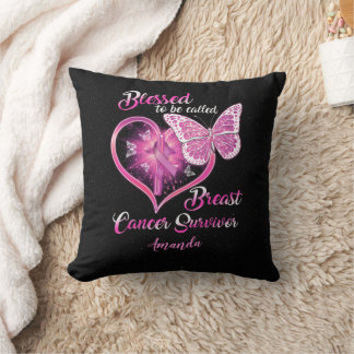 Custom Blessed to be Called Breast Cancer Survivor Cushion