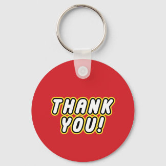 Custom BLOCK PARTY Colourful Bricks Thank You Key Ring