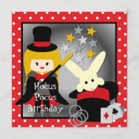 Custom Blonde Girl Hocus Pocus Birthday Invites