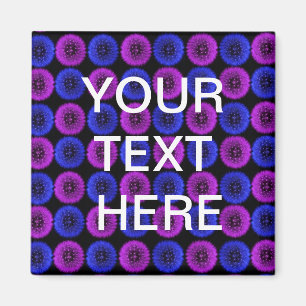 Custom Blue and Purple Dandelions Magnet