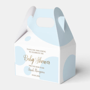 Custom blue and white baby boy shower Favour Box