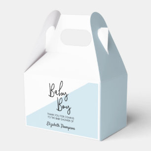 Custom blue and white baby boy shower Favour Box