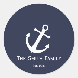Custom Blue and White Nautical Stickers