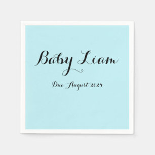 custom blue baby shower napkins for boys