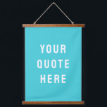 Custom Blue Banner Personalised Your Quote Wall Hanging Tapestry<br><div class="desc">custom quote banner tapestry backdrop,  personalised rustic hanging wall art,  new baby shower gift present,  unique your kid room decor,  with any flag nursery children,  boy girl brother sister child,  gender neutral kids name sign,  for her him birthday Christmas,  teacher homeschool anniversary dad mum,  husband wife turquoise blue white</div>