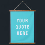 Custom Blue Banner Personalised Your Quote Wall Hanging Tapestry<br><div class="desc">custom quote banner tapestry backdrop,  personalised rustic hanging wall art,  new baby shower gift present,  unique your kid room decor,  with any flag nursery children,  boy girl brother sister child,  gender neutral kids name sign,  for her him birthday Christmas,  teacher homeschool anniversary dad mum,  husband wife turquoise blue white</div>