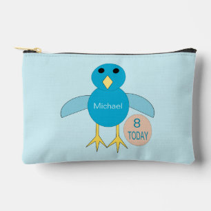 Custom Blue Birthday Boy Chick Accessory Pouch