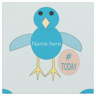 Custom Blue Birthday Boy Chick Craft Fabric