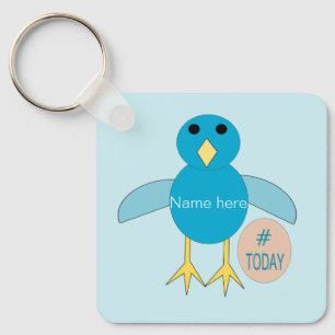 Custom Blue Birthday Boy Chick Custom Party Favour Key Ring