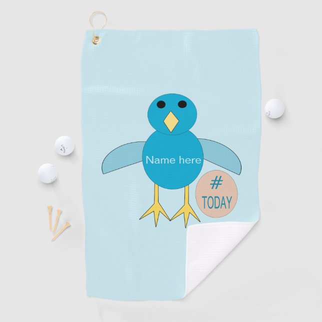 Custom Blue Birthday Boy Chick Golf Towel (InSitu)