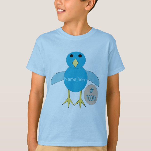 Custom Blue Birthday Boy Chick T Shirt (Front)