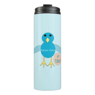 Custom Blue Birthday Boy Chick Thermal Tumbler