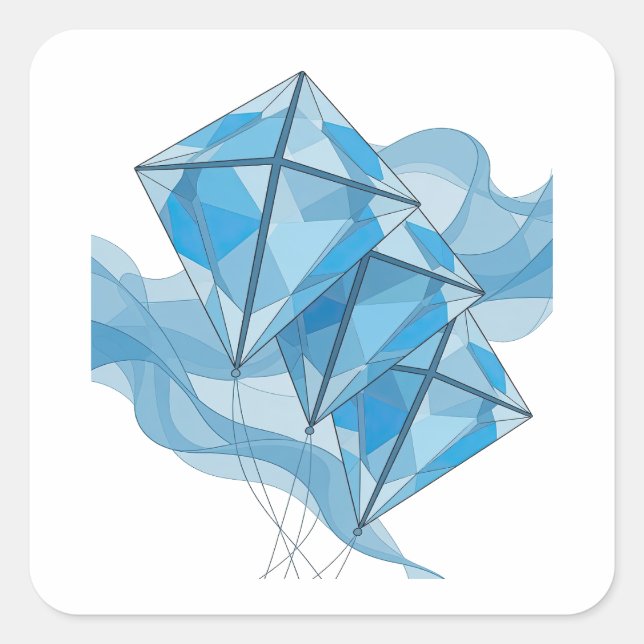 Custom Blue BLUE CRYSTAL SKYFALL Craft Sticker (Front)