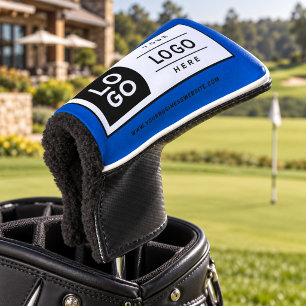 Custom Blue Business Logo Putter Golf Head Cover