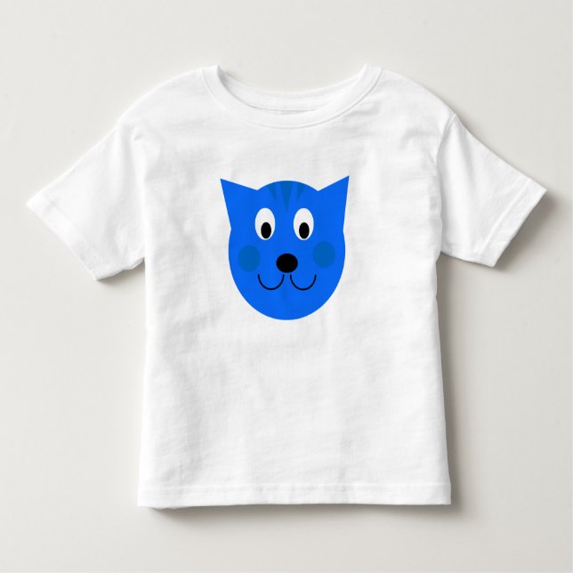 Custom Blue Cat/Kitten/ Tiger Toddler  Hoodie Toddler T-Shirt (Front)