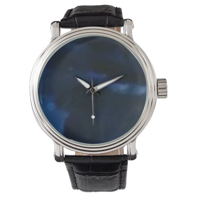 Custom blue clock watch (Front)
