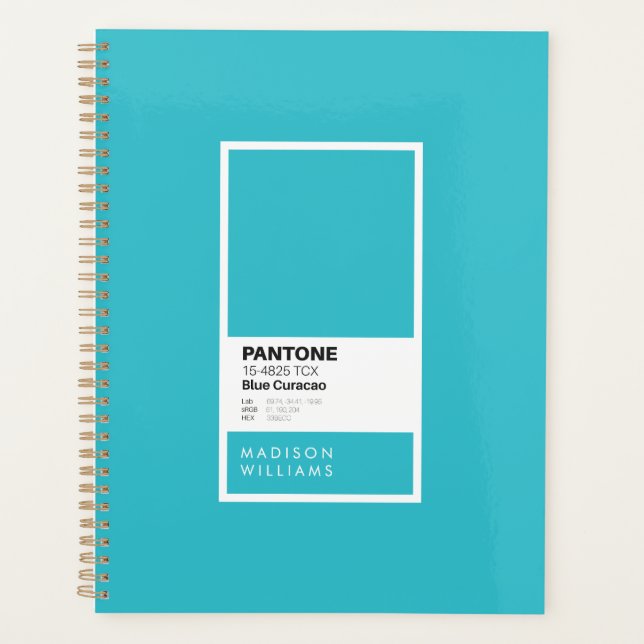 Custom Blue Curacao Notebook | Personalised  Planner (Front)
