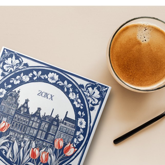 Custom Blue Delft Amsterdam Souvenir Ceramic Tile (Creator Uploaded)