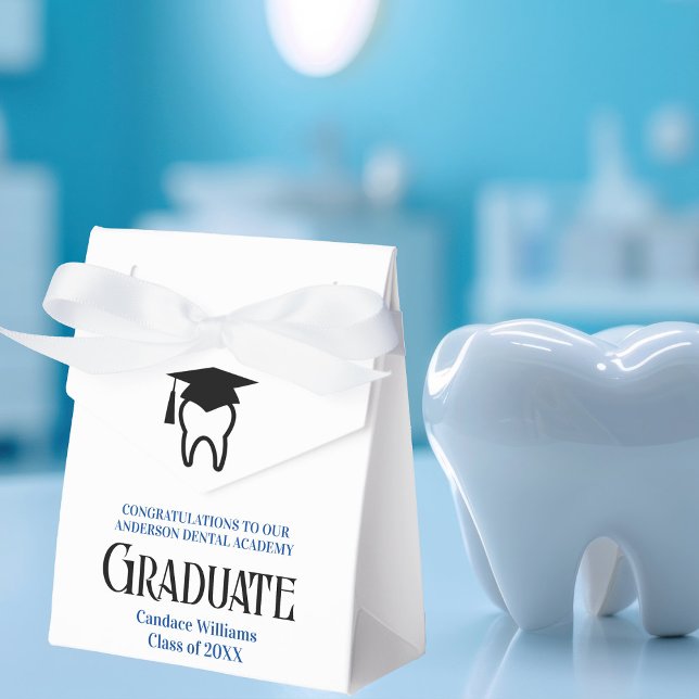 Custom Blue Dental School Graduation Party Favour Box (Creator Uploaded)
