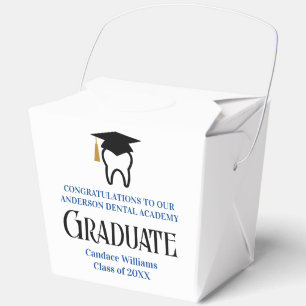Custom Blue Dental School Graduation Party Favour Box