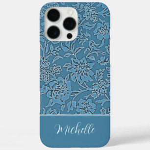 Custom Blue Floral iPhone / iPad case