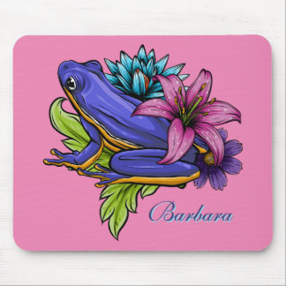 Custom Blue Frog Mouse Pad