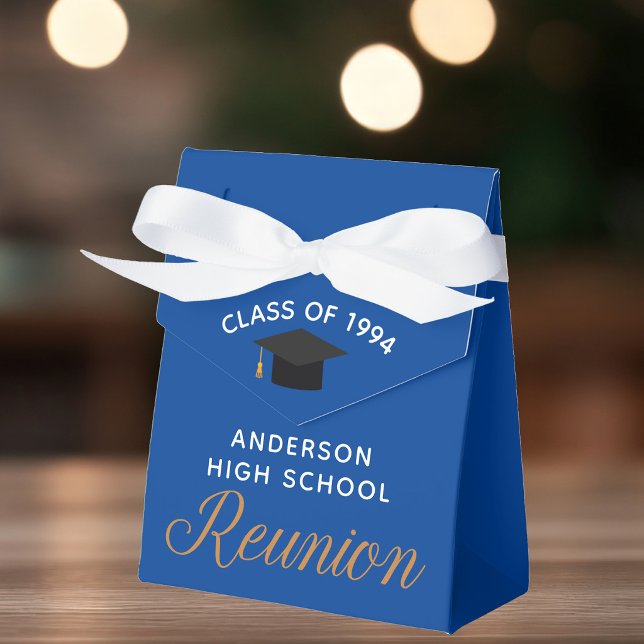 Custom Blue High School Reunion Party Favour Box (Creator Uploaded)