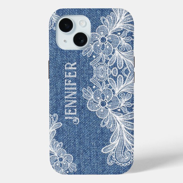 Custom Blue Jean Denim iPhone / iPad case (Back)