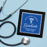 Custom Blue Medical School Graduation Gift Box<br><div class="desc">This custom blue medical school graduation gift box features classy white typography under a medical caduceus and your college name for the class of 2025. Customise with your graduating year under the elegant calligraphy for a great personalised university graduate keepsake present.</div>