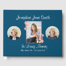 Custom Blue Memorial Funeral Photo Memorial