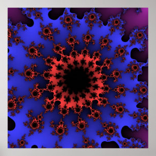 Custom Blue Orange Eye Poster